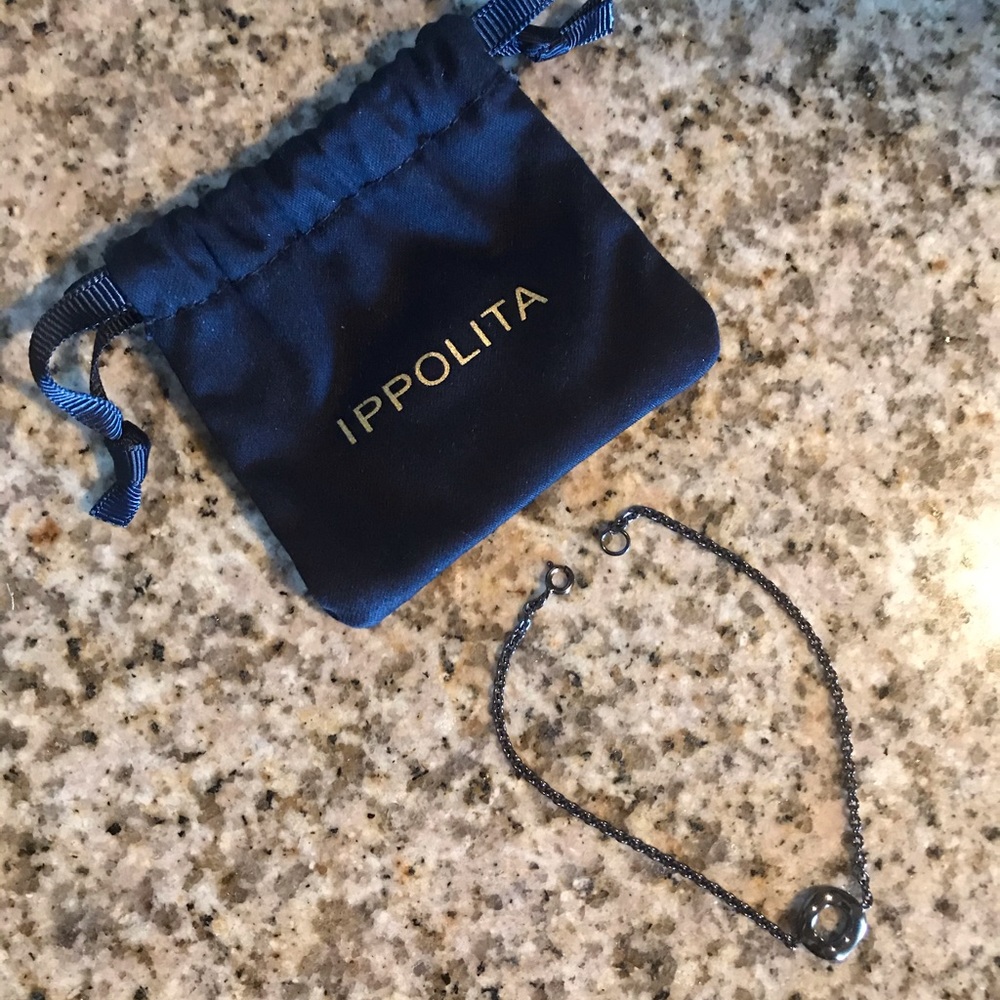 Ippolita Ruthenium and Sterling Wavy Disc Bracelet